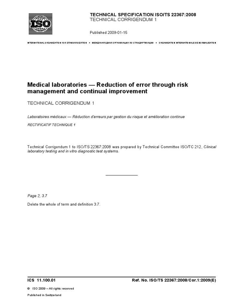 ISO TS 22367-2008 Cor1-2009 | PDF