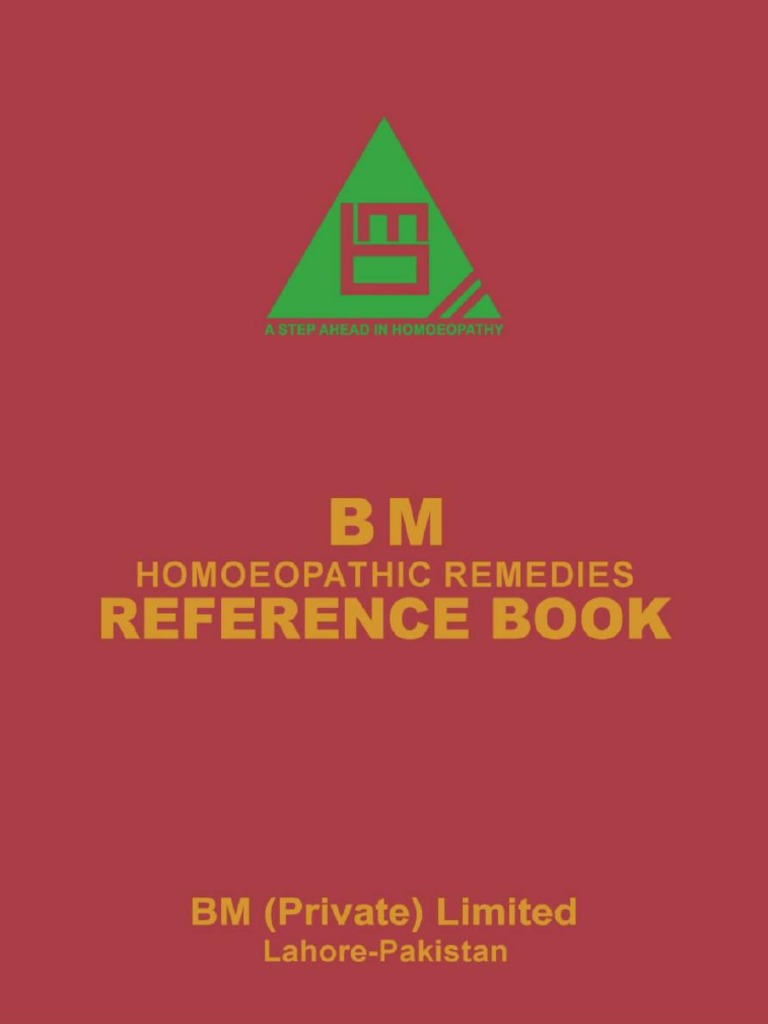 BM Homoeopathic Medicines Reference Book PDF