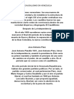 El Caudillismo Es Un Fenómeno Político y Social Surgido Durante El Siglo XIX en Latinoamérica