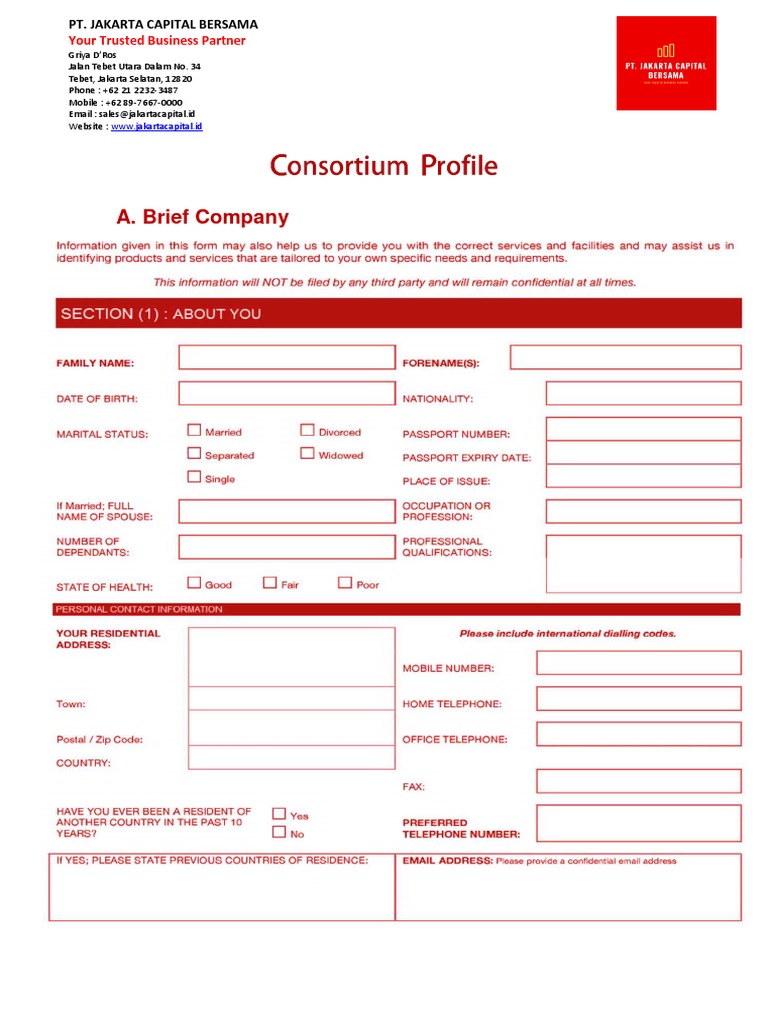 Profil PT Jakarta Capital Bersama | PDF
