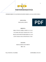 Informe Sobre Un Caso Psicopatologico Trastorno de Sueño