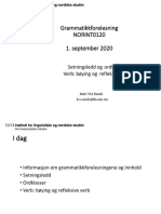 1.0120. 1 September 2020. Gram Setn.- Ledd, Ordklasser, Verb. Til PDF