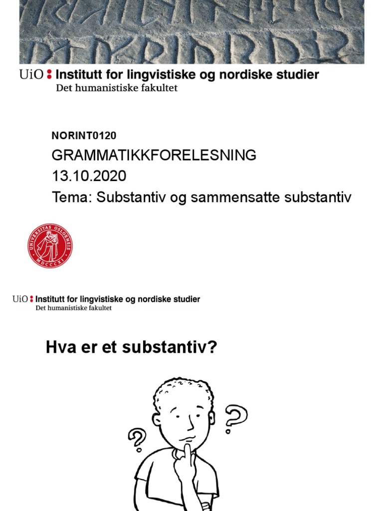 6.substantiv Grammatikkforelesning | PDF
