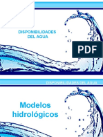 Disponibilidades del agua modelos