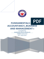 Fundamentals of Accountancy Business and Management 1 Module