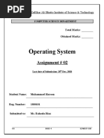 Operating System: Assignment # 02