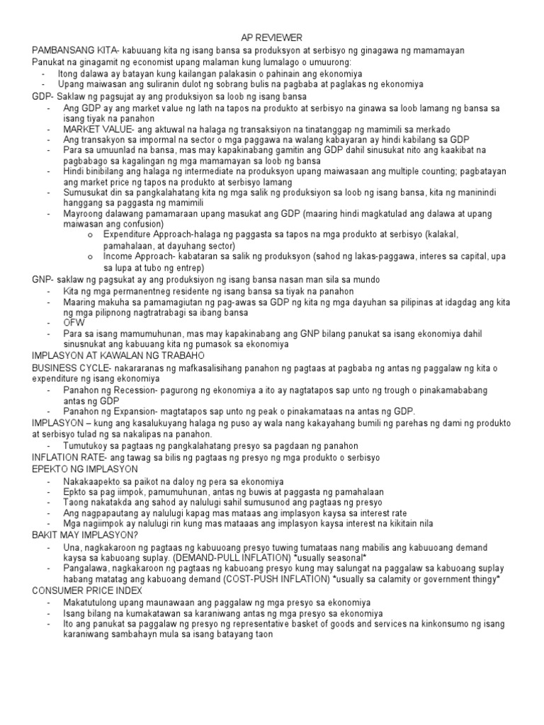 Ap Reviewer | PDF