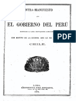 Contra-Manifiesto Que El Gobierno Del Perú Dirige A Los Estados Amigos