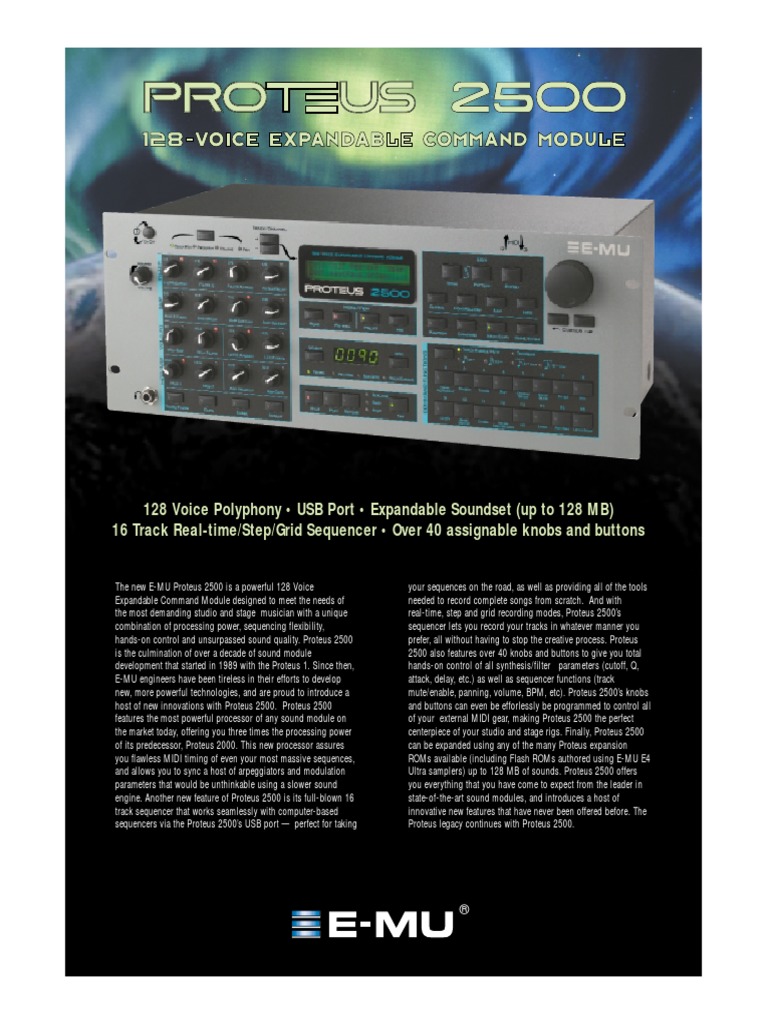 Display Per Emu E-MU Proteus / 2500 / Command Station - Ricambio Usato