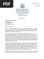 GOP Letter To Blinken Re US-Mexico Border