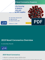 CDC 2019 Novel Coronavirus Response Strategies for Healthcare Preparedness