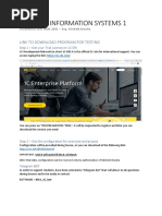 Business Information Systems 1: Link To Download Program For Testing