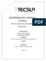 Electronica Del Vehiculo Iv Ciclo: Informe N°2