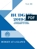 Sindh BUDGET AT A GLANCE 2019-20