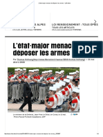 Etat-Major Menace de Deposer Les Armes - Liberation