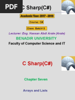 C Sharp (C#) : Benadir University