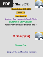 C Sharp (C#) : Benadir University