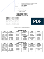 Horario de Clases Sede Principal