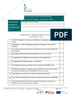 Avaliação de Aprendizagem sobre Organização e Gestão de Postos de Trabalho