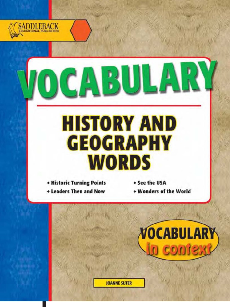 Vocabulary History and Geography Words PDF