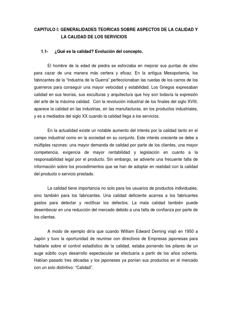 Calidad de Los Servicios | PDF | Gestión de la calidad | Calidad ...
