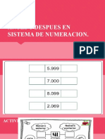 Antes y Despues en Sistema de Numeracion Grado 1