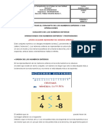 Guia # 1 - Numeros Enteros - 7°