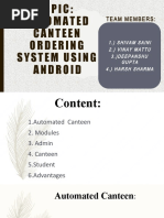 Automated Canteen Ordering System Using Android