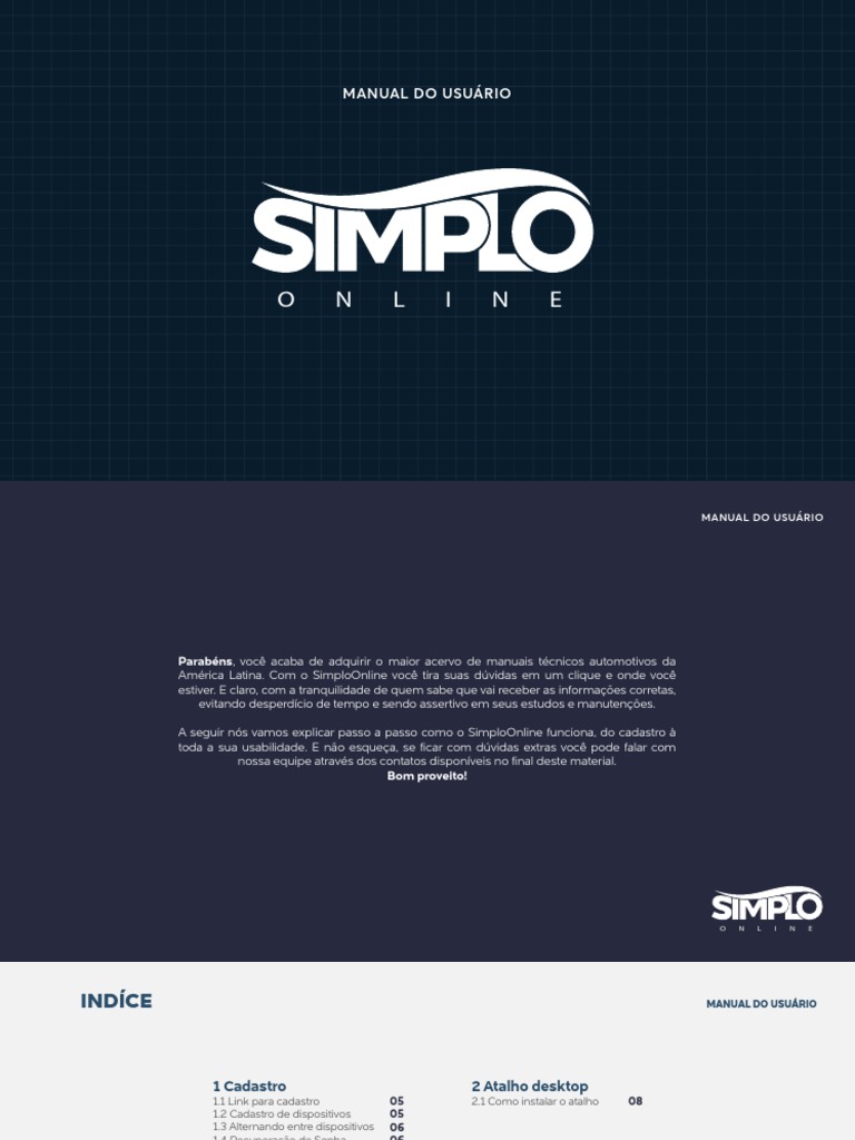 Manual do Usuário SimploOnline | PDF | Ambiente de desktop | Impressora ...