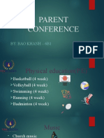 Parents Conference Example 