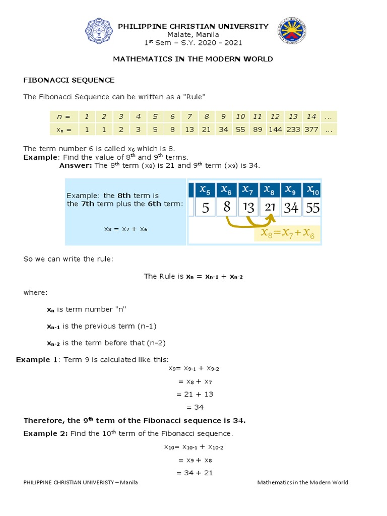 Finding The NTH Term of The Fibonacci Sequence | PDF | Ratio | Numbers