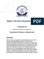 Bahria University Islamabad Campus: Assignment