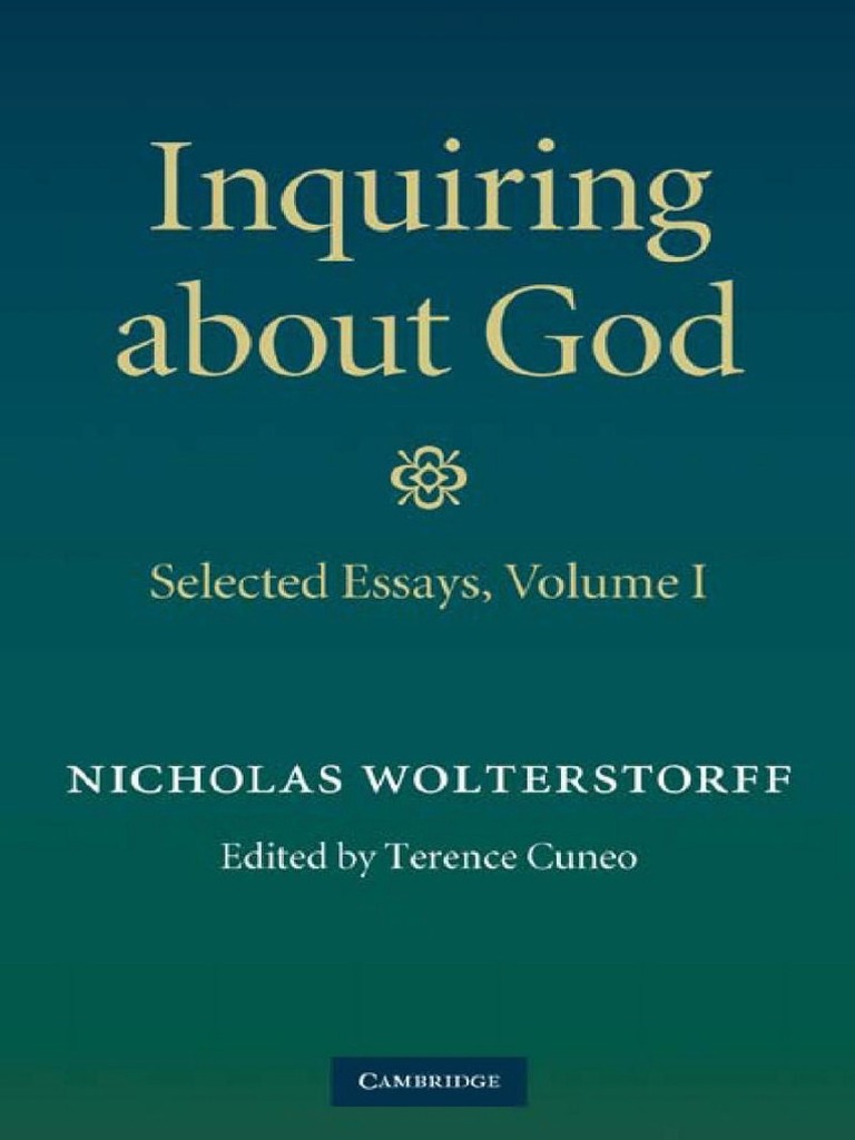 Nicholas Wolterstorff quote: The tears of God are the meaning of history