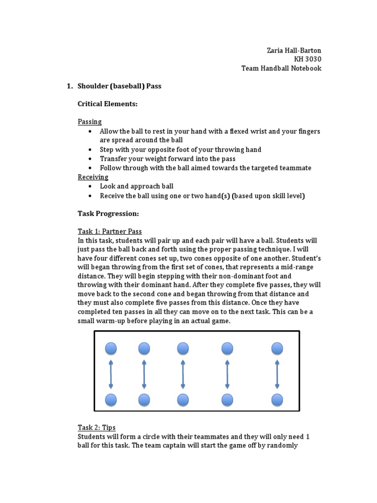 Team Handball Notebook PDF Sports Rules And Regulations Games Of