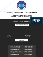 Comsats University Islamabad, Abbottabad Campus: Lab-7 Group