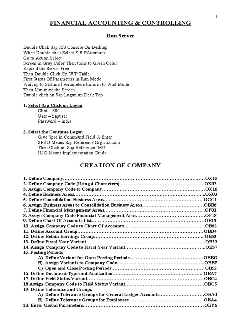 Financial Accounting & Controlling: Run Server | PDF | Accounts Payable ...