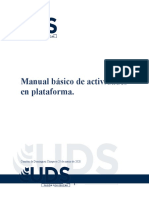 Manual Básico de Actividades en Plataforma.: Comitán de Domínguez Chiapas A 25 de Marzo de 2020
