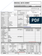 CS Form No. 212 Revised Personal Data Sheet - New Ten
