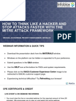 How To Think Like A Hacker and Stop Attacks Faster With The Mitre Att&Ck Framework