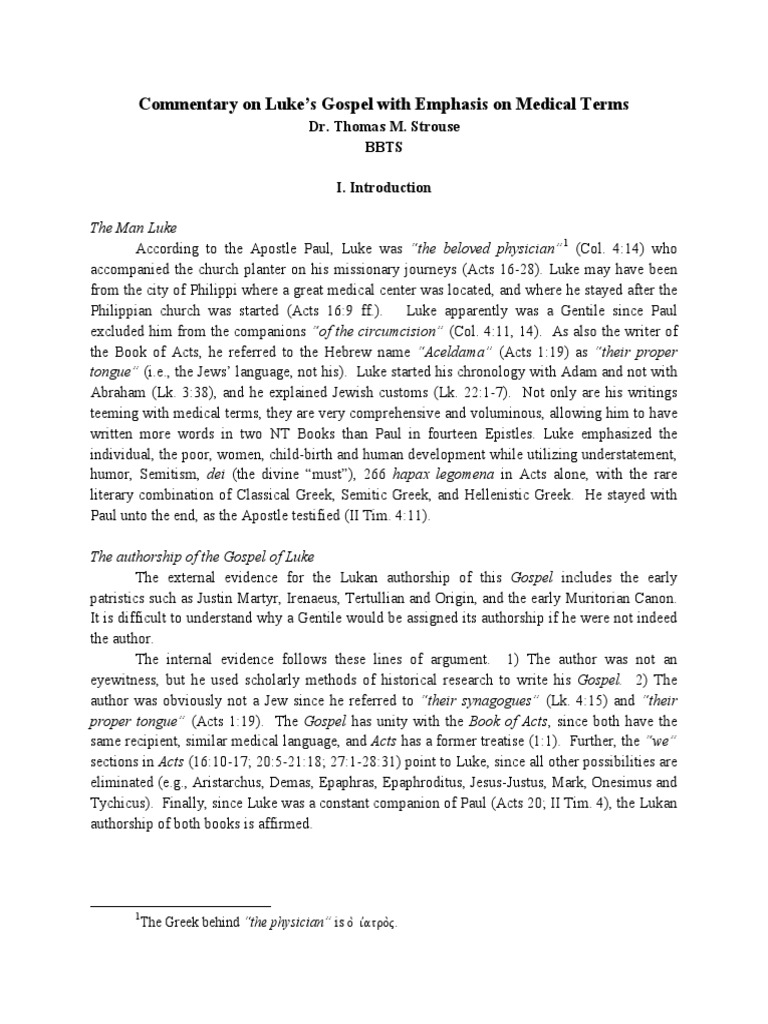 Medical Insights in Luke's Gospel | PDF | Acts Of The Apostles | Jesus
