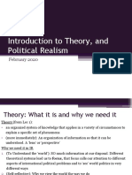 Introduction To Theory, and Political Realism: February 2020