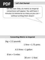Basic Conversion Chart | PDF | Wellness