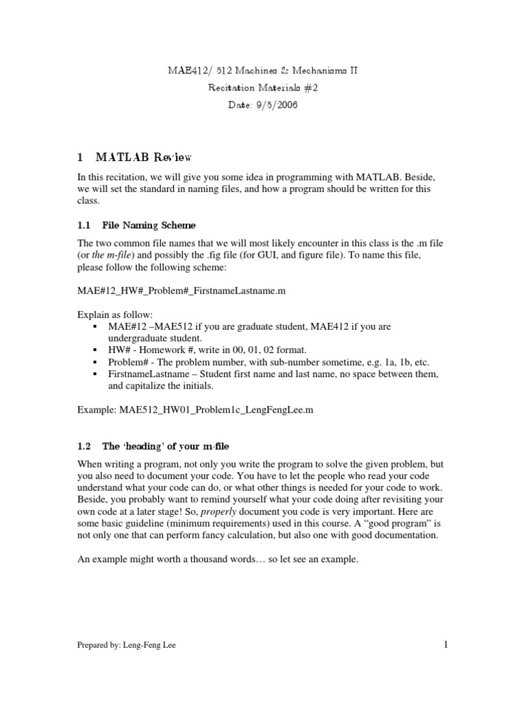 MATLAB GraphicsAnimationTutorial | PDF | Matlab | Algorithms