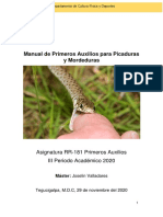 Manual de Primeros Auxilios para Picaduras y Mordeduras MSc. Joselin Valladares