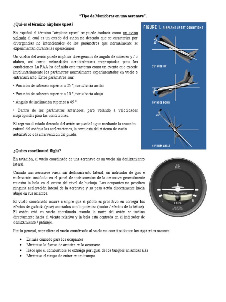Tipo de Maniobras en Una Aeronave | PDF | Avión | Aeronave, image size:768x1024