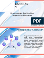 Konsep Dasar Dan Tipe-Tipe Pengambilan Keputusan