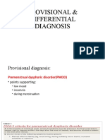 Provisional & Differential Diagnosis