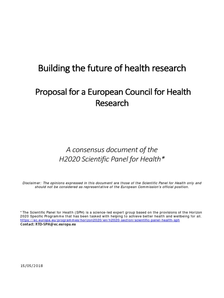 Building The Future of Health Research SPH 22052018 Final | PDF ...