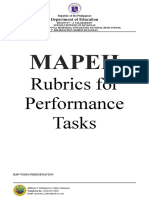 Mapeh: Rubrics For Performance Tasks