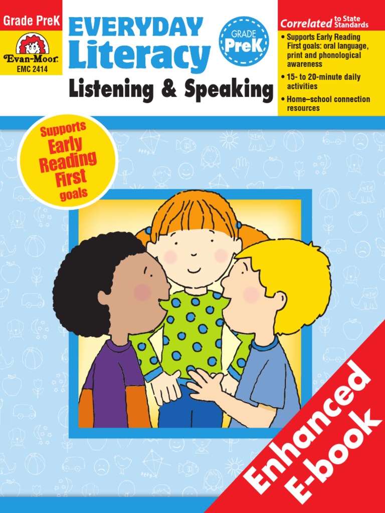Everyday Literacy Listening and Speaking, Grade PreK | PDF | E Books ...